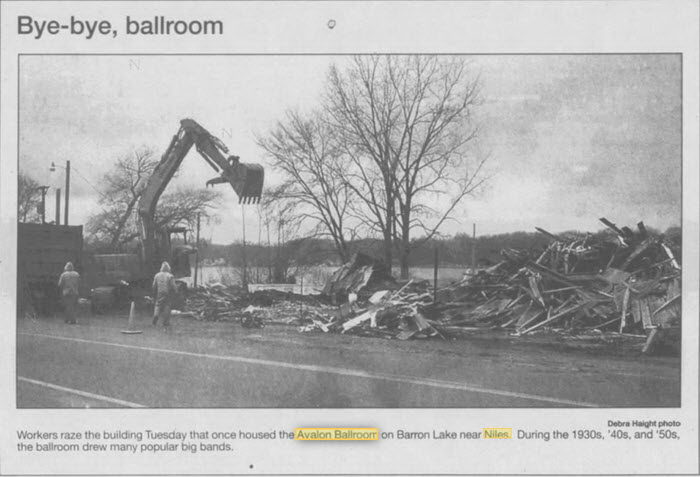 Avalon Ballroom at Barron Lake - 04 Mar 1998 Demolished